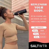 SaltWTR Summer Peach - Sugar-free Electrolytes, Gut Support Hydration - 8 Pack